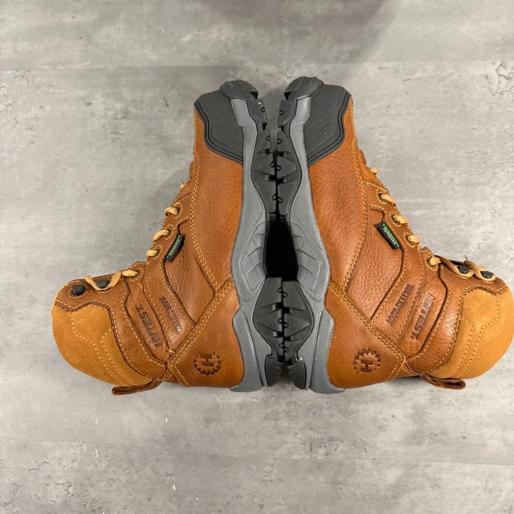 Hytest Work Boots Mens 6 Women 8 Apex 2 Xergy Brown Waterproof Nano Toe Metguard